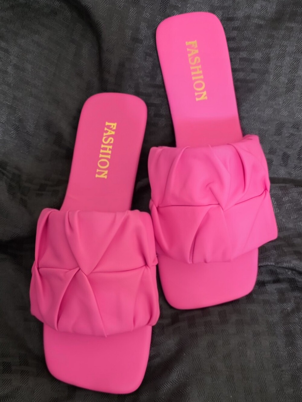 NIP Hot Pink Padded Slide Sandals for Women Size 37